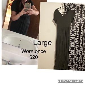 Gray maternity dress